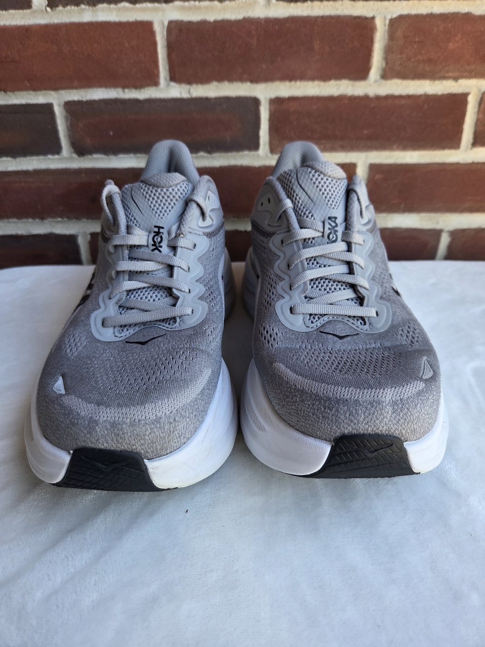 HOKA Bondi 9 Men’s 11 2E Wide Galactic Grey Stellar Grey Running Shoes - Picture 7 of 13
